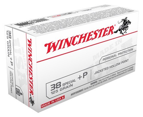 Winchester Usa 38 Special +p - 125gr Jhp 50rd 10bx-cs ...